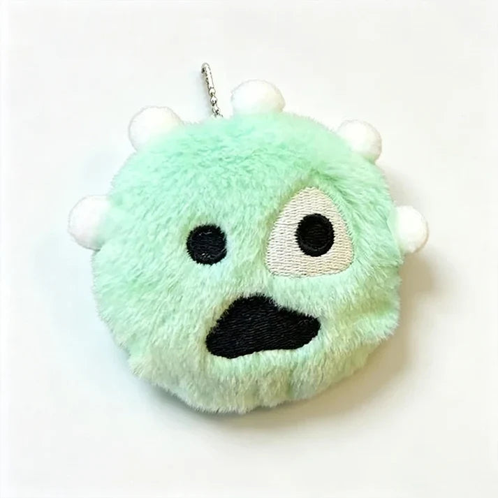 Green Plush Monster Photocard Holder Keychain