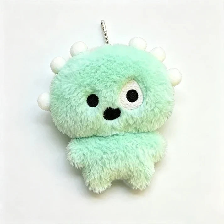 Green Plush Monster Photocard Holder Keychain